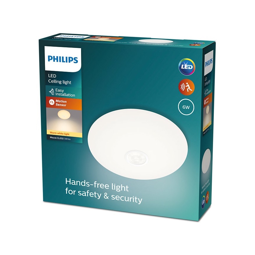 Philips - Plafoniera LED con sensore MAUVE LED/6W/230V