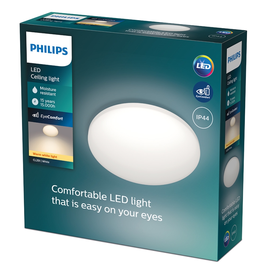 Philips - Plafoniera LED da bagno ZARPY 1xLED/10W/230V IP44 2700K
