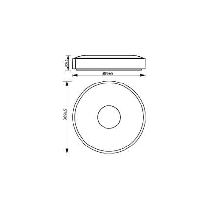 Philips - Plafoniera LED dimmerabile COINER SCENE SWITCH LED/24W/230V 2700K nero