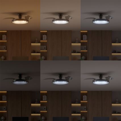 Philips - Plafoniera LED dimmerabile con ventilatore ATLAS LED/35W/230V cromo opaco + telecomando