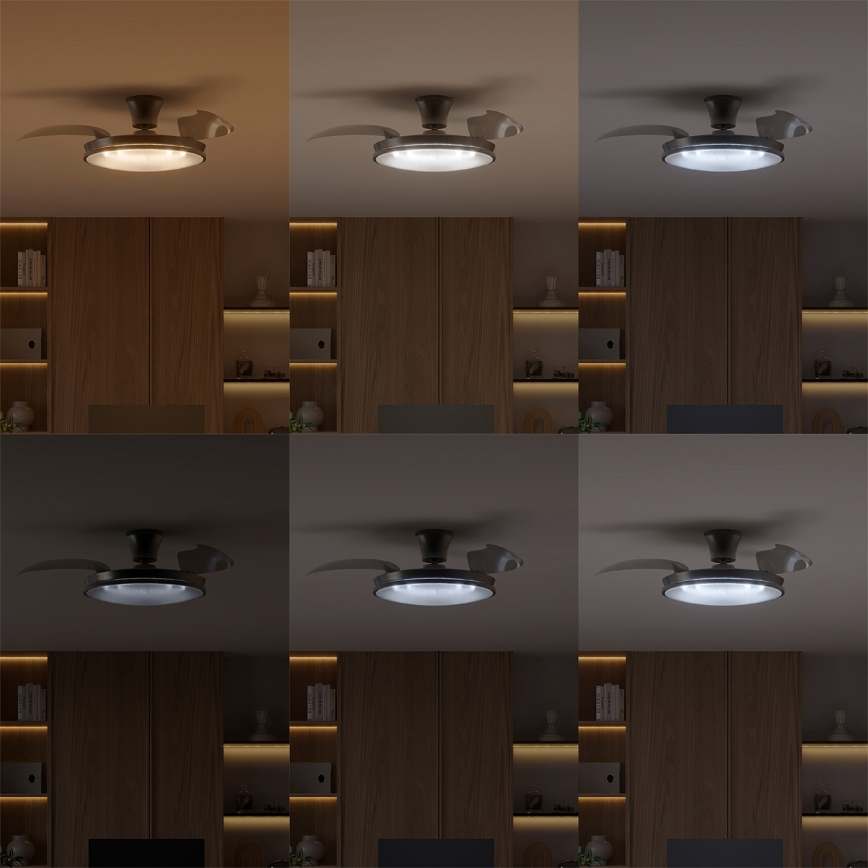 Philips - Plafoniera LED dimmerabile con ventilatore ATLAS LED/35W/230V cromo opaco + telecomando