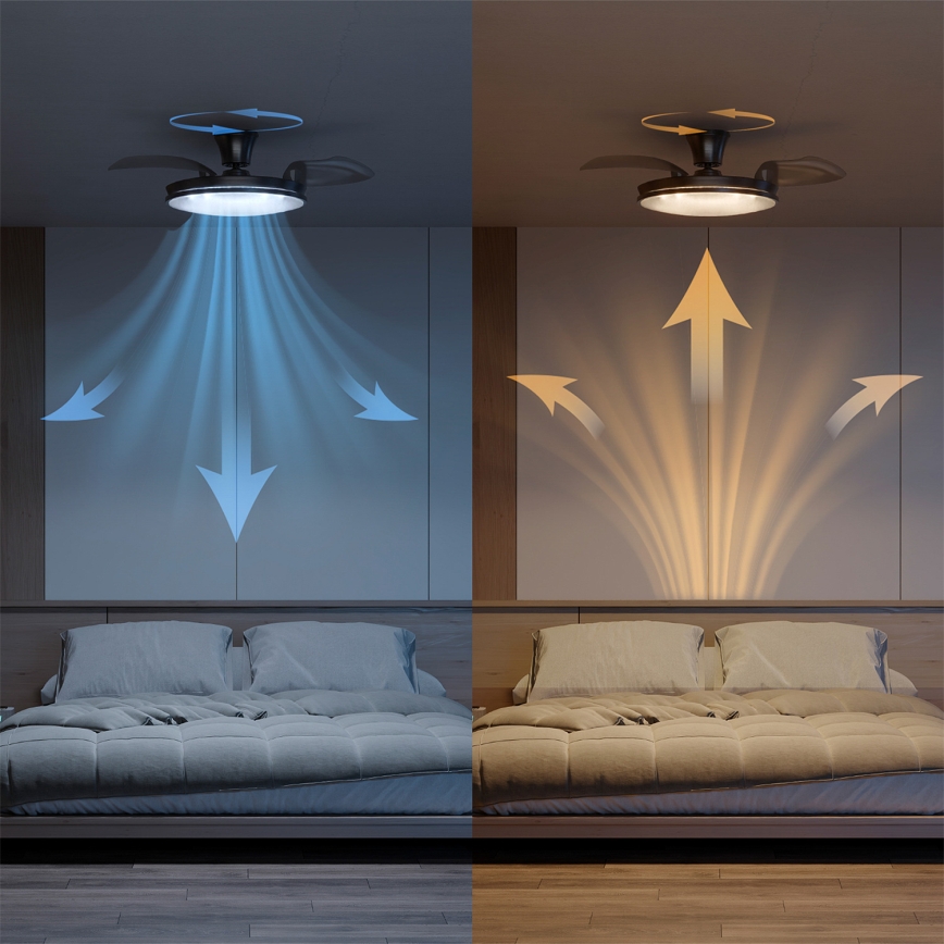 Philips - Plafoniera LED dimmerabile con ventilatore ATLAS LED/35W/230V cromo opaco + telecomando
