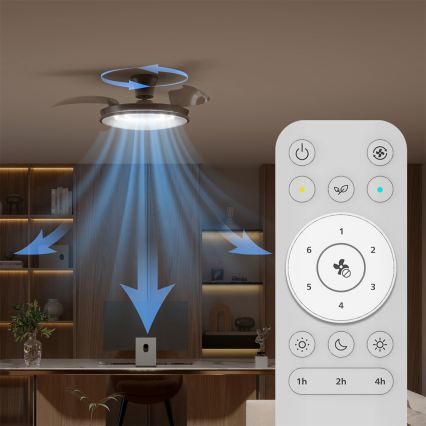 Philips - Plafoniera LED dimmerabile con ventilatore ATLAS LED/35W/230V cromo opaco + telecomando