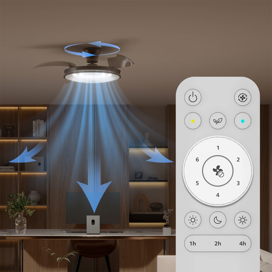 Philips - Plafoniera LED dimmerabile con ventilatore ATLAS LED/35W/230V cromo opaco + telecomando