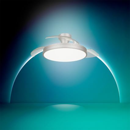Philips - Plafoniera LED dimmerabile con ventilatore ATLAS LED/35W/230V cromo opaco + telecomando