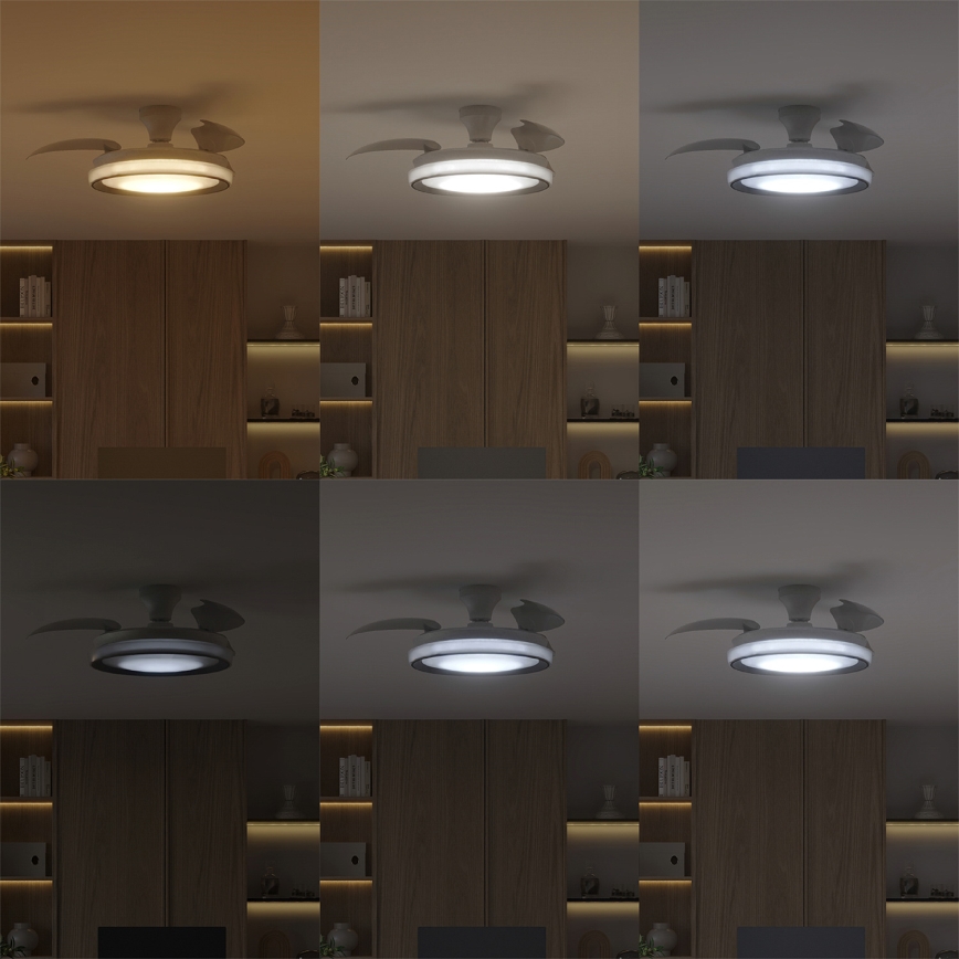 Philips - Lampada da soffitto LED dimmerabile con ventilatore BLISS LED/35W/230V bianca + telecomando