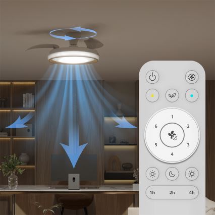 Philips - Plafoniera LED dimmerabile con ventilatore BLISS LED/35W/230V oro + telecomando
