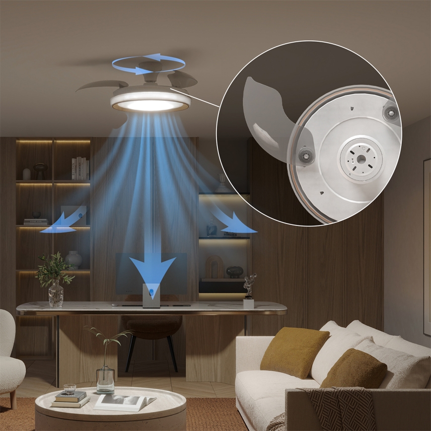 Philips - Plafoniera LED dimmerabile con ventilatore BLISS LED/35W/230V oro + telecomando