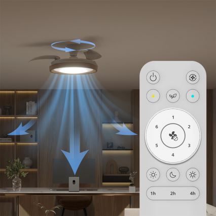 Philips - Plafoniera LED dimmerabile con ventilatore BLISS LED/35W/230V marrone + telecomando