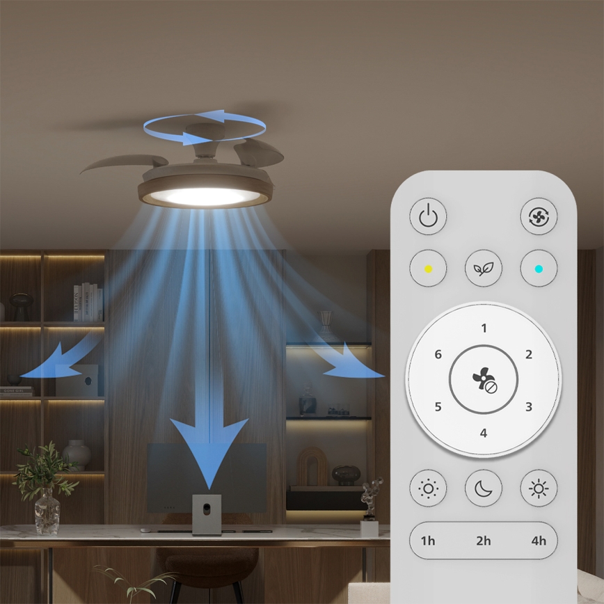 Philips - Plafoniera LED dimmerabile con ventilatore BLISS LED/35W/230V marrone + telecomando