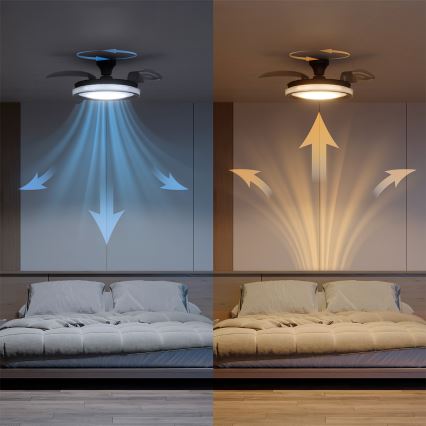 Philips - Plafoniera dimmerabile a LED con ventilatore BLISS LED/35W/230V, nero, con telecomando