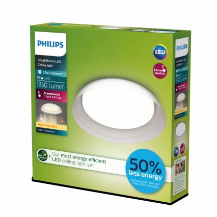 Philips - Plafoniera LED dimmerabile FLETA SCENE SWITCH LED/10W/230V 2700K limpido
