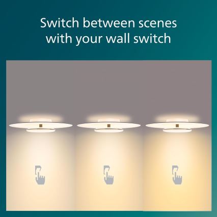 Philips- Plafoniera LED dimmerabile SCENE SWITCH LED/30W/230V 2700K argento