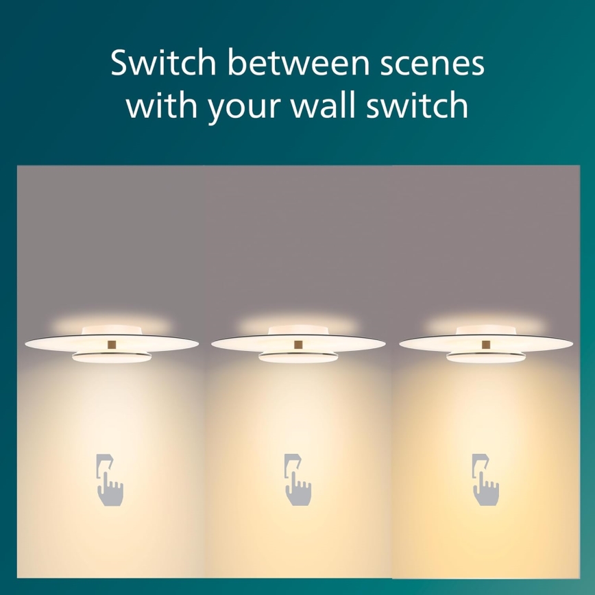 Philips- Plafoniera LED dimmerabile SCENE SWITCH LED/30W/230V 2700K argento