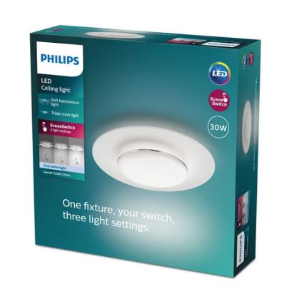 Philips- Plafoniera LED dimmerabile SCENE SWITCH LED/30W/230V 4000K argento