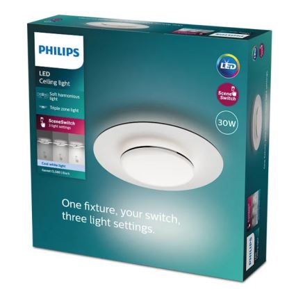 Philips- Plafoniera LED dimmerabile SCENE SWITCH LED/30W/230V 4000K nero