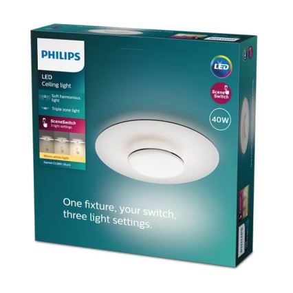 Philips- Plafoniera LED dimmerabile SCENE SWITCH LED/40W/230V 2700K nero