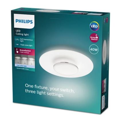 Philips- Plafoniera LED dimmerabile SCENE SWITCH LED/40W/230V 4000K argento