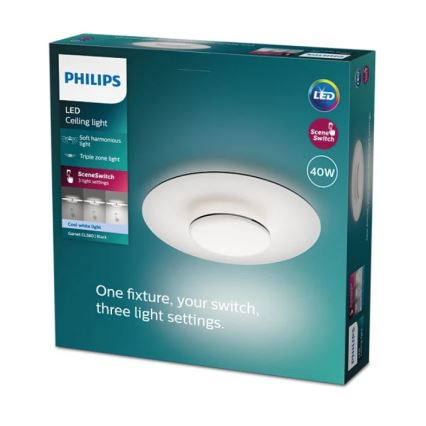 Philips- Plafoniera LED dimmerabile SCENE SWITCH LED/40W/230V 4000K nero