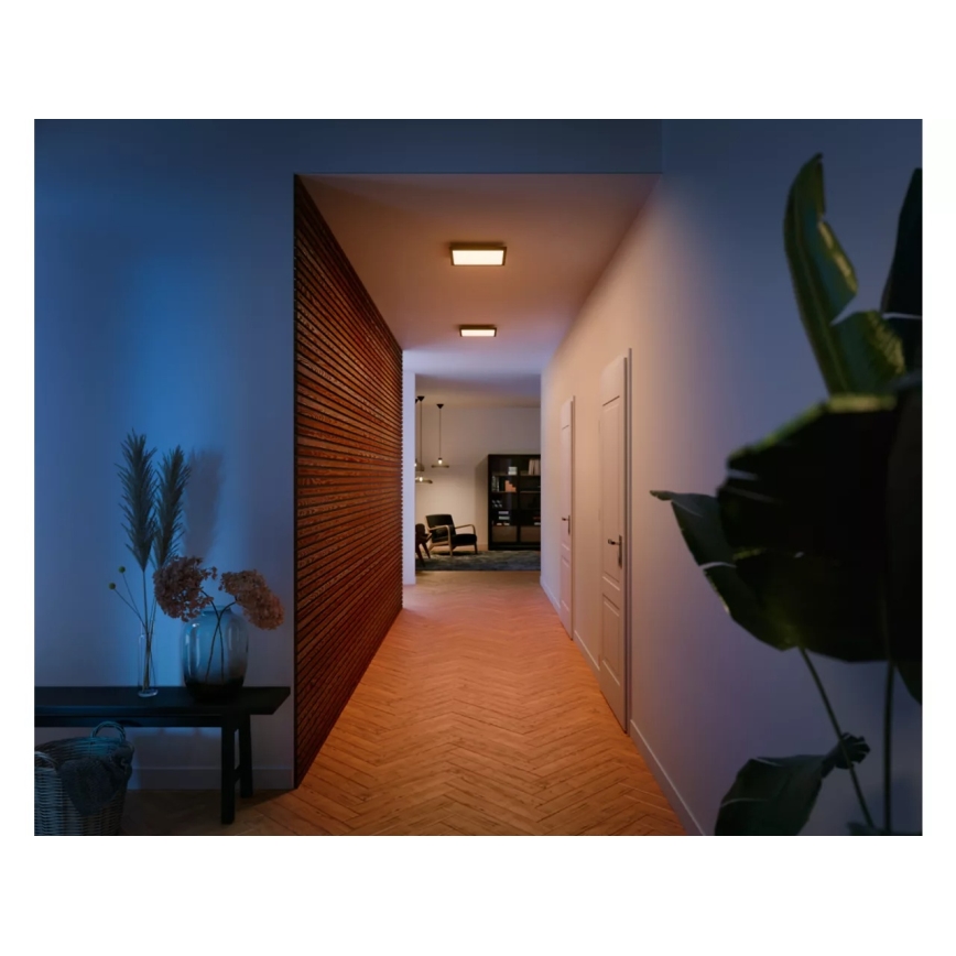 Philips - Plafoniera LED dimmerabile Hue AURELLE LED/19W/230V 2200-6500K 30x30 cm nero
