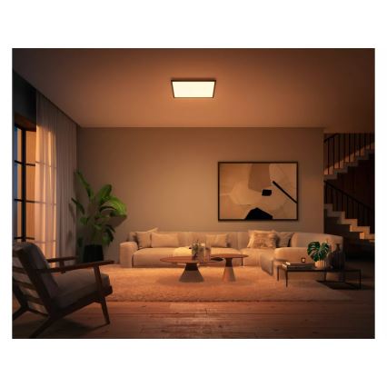 Philips - Plafoniera LED dimmerabile Hue AURELLE LED/39W/230V 2200-6500K 60x60 cm nera