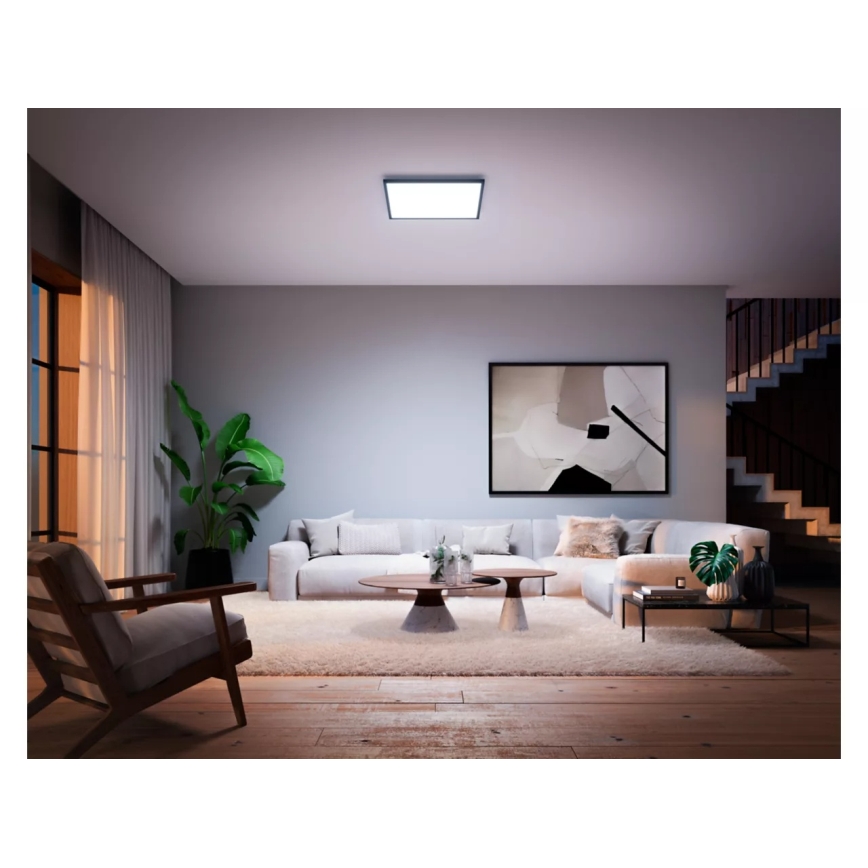 Philips - Plafoniera LED dimmerabile Hue AURELLE LED/39W/230V 2200-6500K 60x60 cm nera