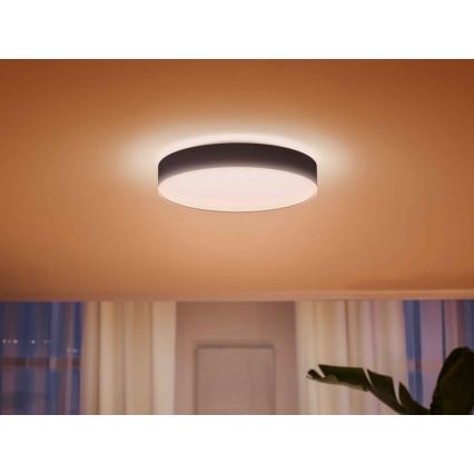 Philips - Plafoniera dimmerabile Hue LED/33,5W/230V 2200-6500K diam. 425 mm nera + telecomando