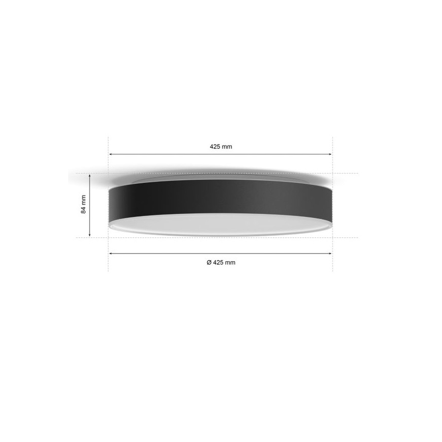 Philips - Plafoniera LED dimmerabile Hue LED/33,5W/230V 2200-6500K diametro 425 mm nero + telecomando