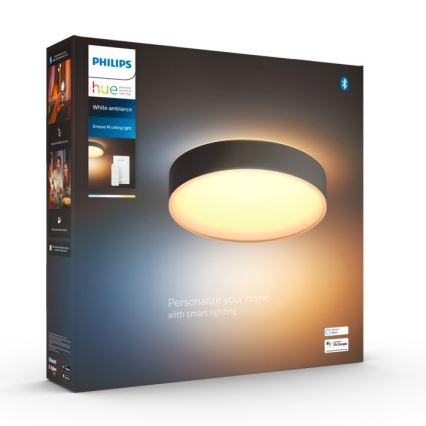 Philips - Plafoniera LED dimmerabile Hue LED/19,2W/230V 2200-6500K diametro 381 mm nero + telecomando