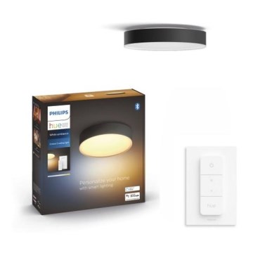 Philips - Plafoniera LED dimmerabile Hue LED/9,6W/230V 2200-6500K diametro 261 mm nero + telecomando