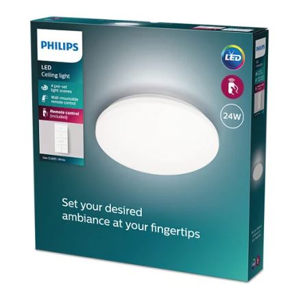 Philips - Plafoniera LED dimmerabile LED/24W/230V 2700-6500K + telecomando