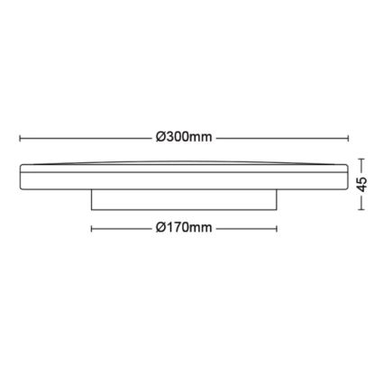 Philips - Plafoniera LED dimmerabile SCENE SWITCH LED/18W/230V diametro 30 cm 2700K nero