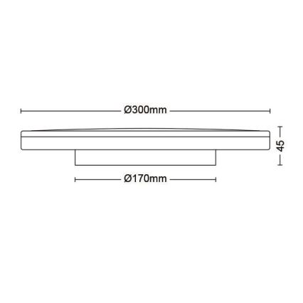 Philips - Plafoniera LED dimmerabile SCENE SWITCH LED/18W/230V diametro 30 cm 4000K nero