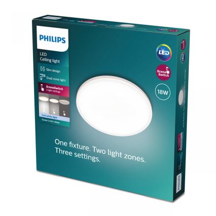 Philips - Plafoniera LED dimmerabile SCENE SWITCH LED/18W/230V diametro 30 cm 4000K bianco