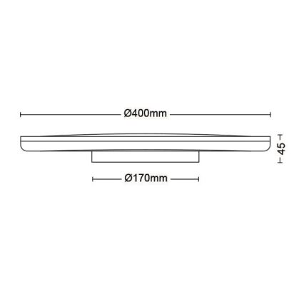 Philips - Plafoniera LED dimmerabile SCENE SWITCH LED/22W/230V diametro 40 cm 4000K bianco