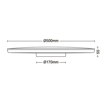 Philips - Plafoniera LED dimmerabile SCENE SWITCH LED/36W/230V diametro 50 cm 4000K nero