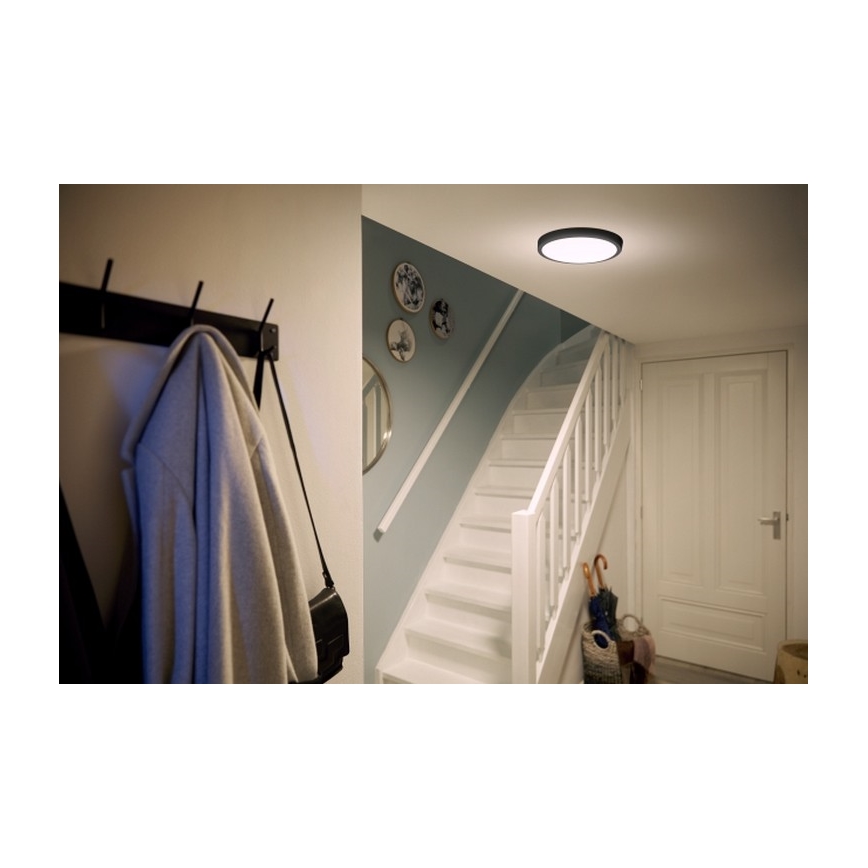 Philips -  Plafoniera LED LED/12W/230V 2700K nera
