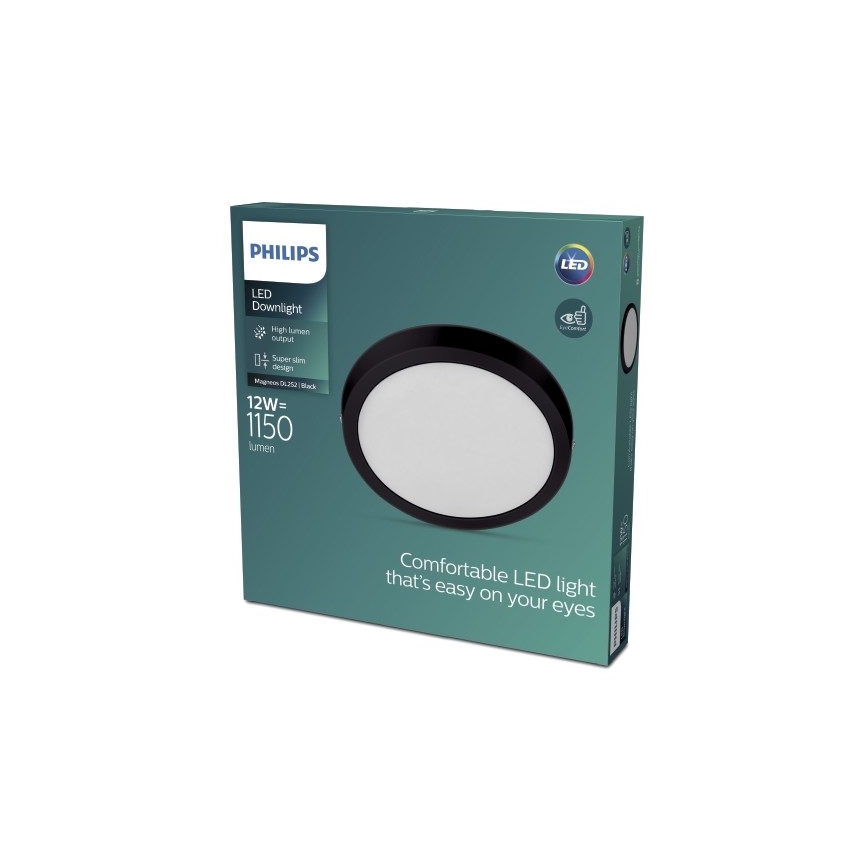 Philips -  Plafoniera LED LED/12W/230V 2700K nera
