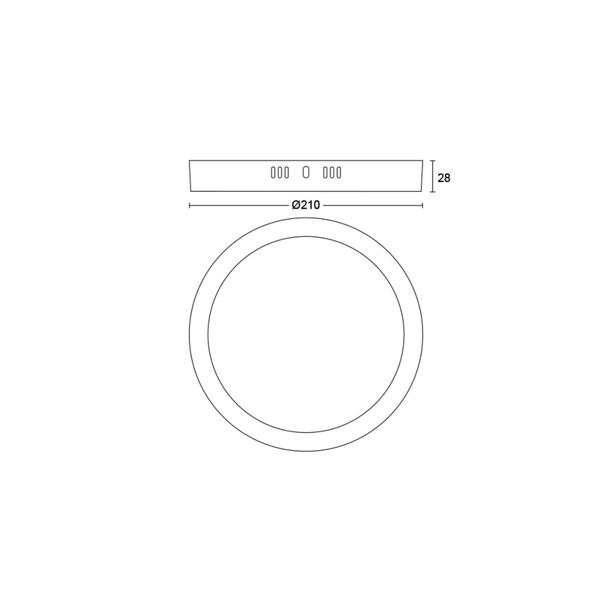Philips -  Plafoniera LED LED/12W/230V 2700K nera