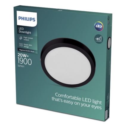 Philips -  Plafoniera LED LED/20W/230V 2700K nera