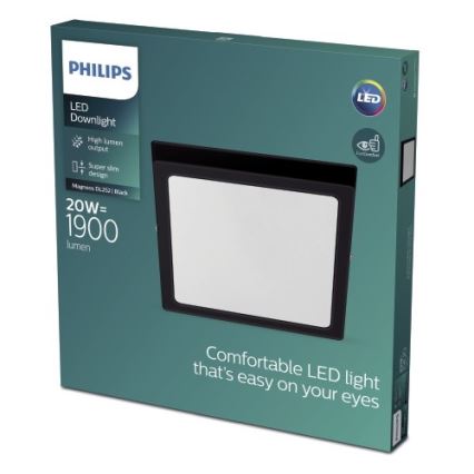 Philips - Plafoniera LED LED/20W/230V 2700K nera