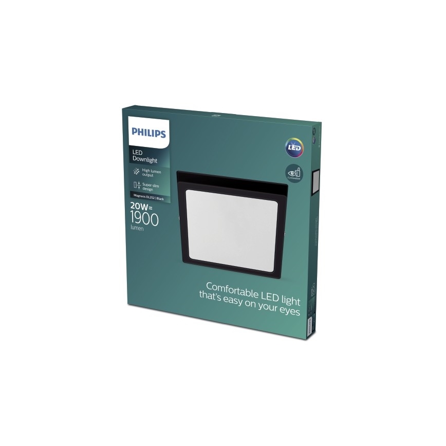 Philips - Plafoniera LED LED/20W/230V 2700K nera