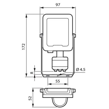 Philips - Proiettore LED con sensore LED/20W/230V 4000K IP65