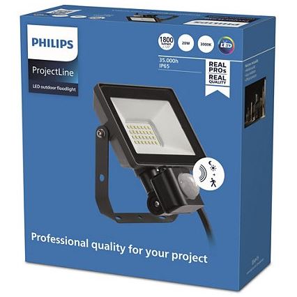 Philips - Proiettore LED da esterno con sensore PROJECTLINE LED/20W/230V IP65 3000K