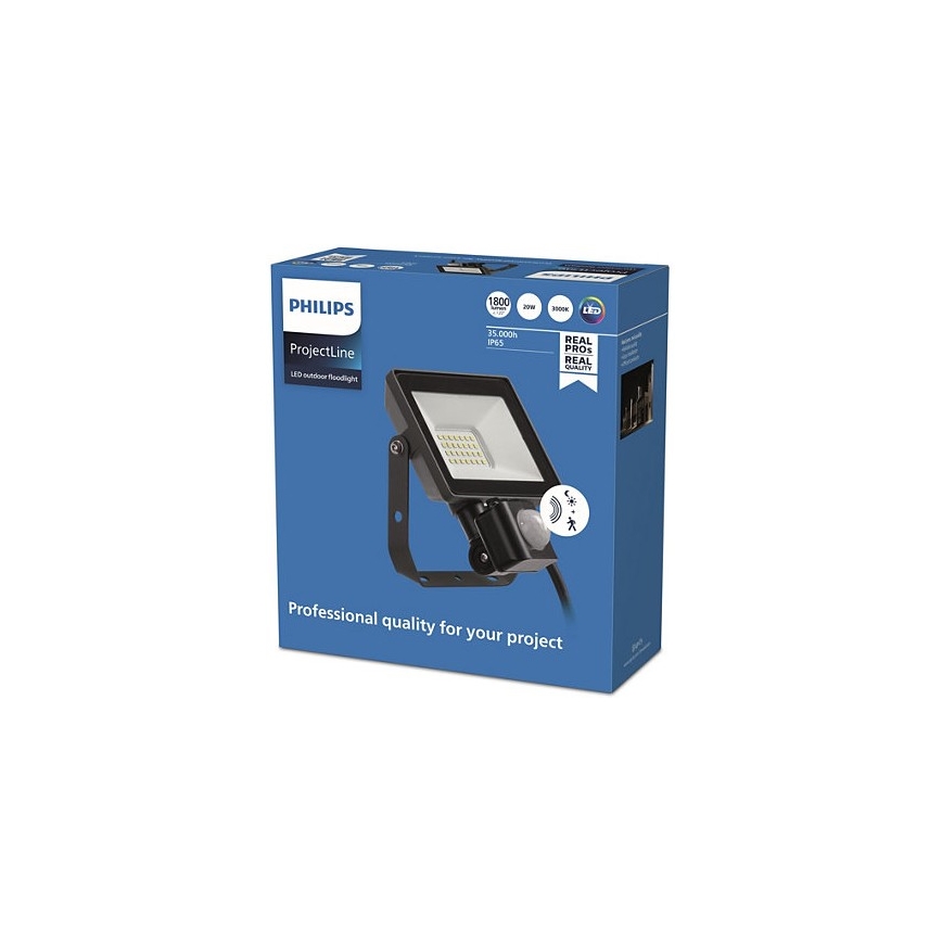 Philips - Proiettore LED da esterno con sensore PROJECTLINE LED/20W/230V IP65 3000K