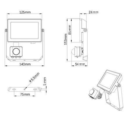 Philips - Proiettore LED da esterno con sensore PROJECTLINE LED/20W/230V IP65 3000K