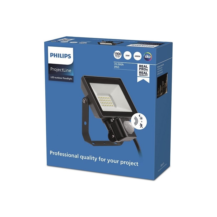 Philips - Proiettore LED da esterno con sensore PROJECTLINE LED/20W/230V IP65 4000K