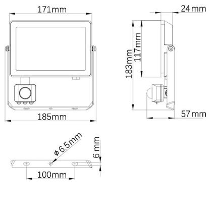 Philips - Proiettore LED da esterno con sensore PROJECTLINE LED/30W/230V IP65 3000K