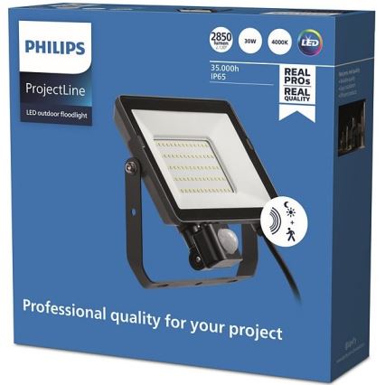 Philips - Proiettore LED da esterno con sensore PROJECTLINE LED/30W/230V IP65 4000K