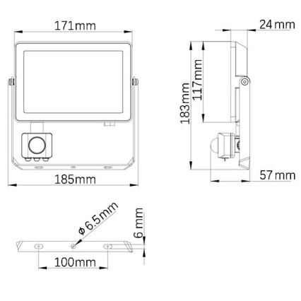 Philips - Proiettore LED da esterno con sensore PROJECTLINE LED/30W/230V IP65 4000K